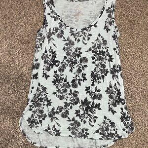 Maurices Black Floral Tank Top